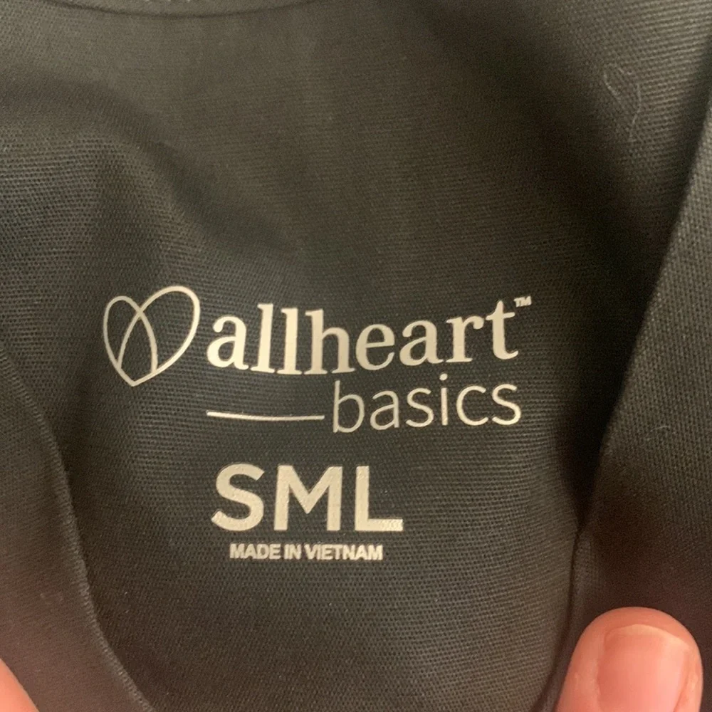 Allheart basic scrub top black S - Picture 2 of 2
